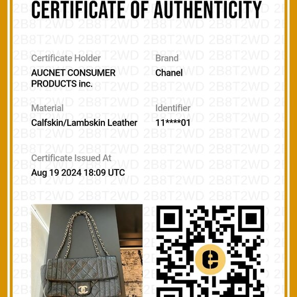 Pre-owned CHANEL Black Leather Perforated Flap Shoulder Bag - Picture 5 of 5